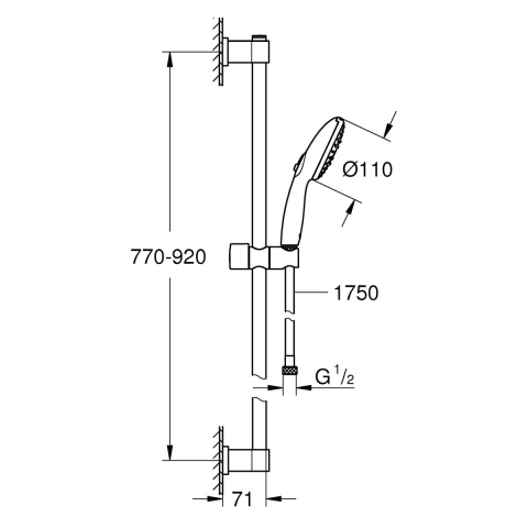 Grohe Vitalio Start set de duș perete crom 26956001 [1]