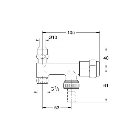 Grohe Was supapă de perete unghiular StarLight Chrome 41030000 [1]