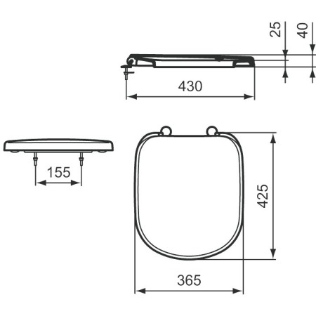 Ideal Standard Tempo - Capac WC, alb T679201 [2]