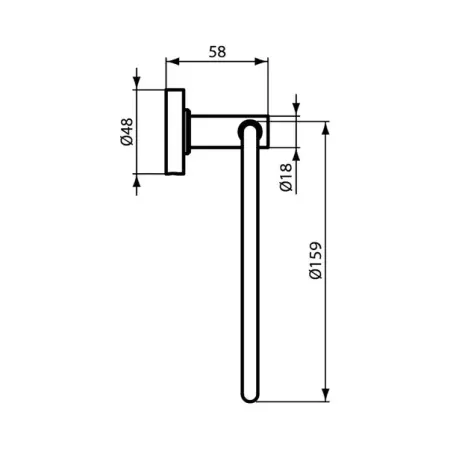 Inel portprosop negru mat Ideal Standard IOM [1]
