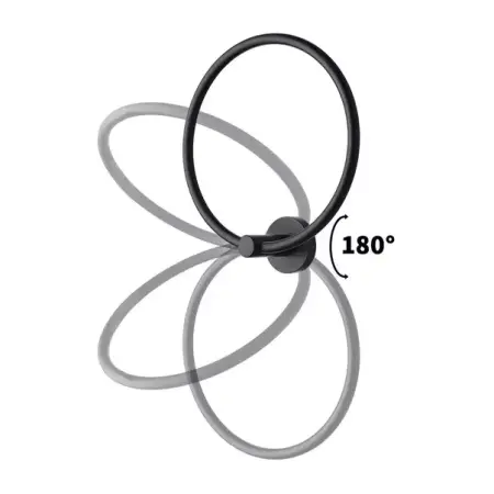 Inel portprosop rotund Rea Mist 05 finisaj negru mat [3]