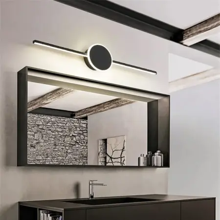 Lampa aplica de baie LED pentru oglinda APP848-1W Rotunda Negru 41cm, Rea [3]