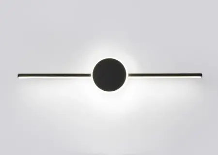 Lampa aplica de baie LED pentru oglinda APP848-1W Rotunda Negru 41cm, Rea [1]