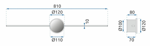 Lampa de perete 80cm APP847-1W crom [5]