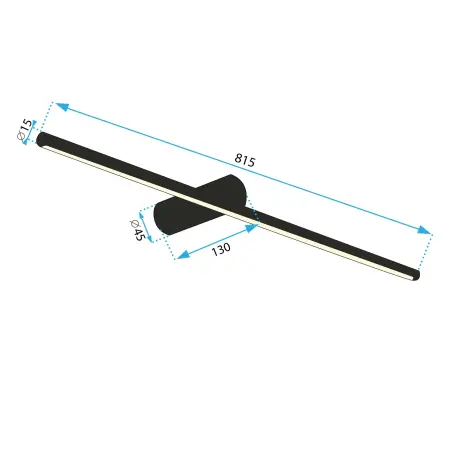 Lampa de perete APP1346-1W Auriu 81,5cm, Rea [6]