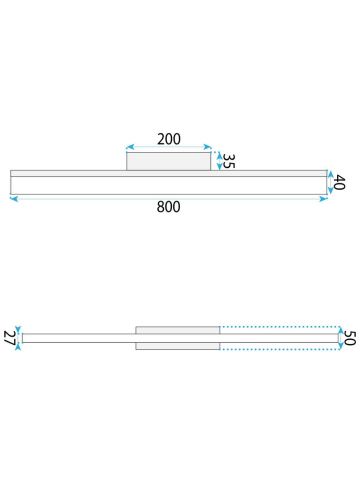 Lampa de perete LED 80CM APP1853-1W auriu periat [10]