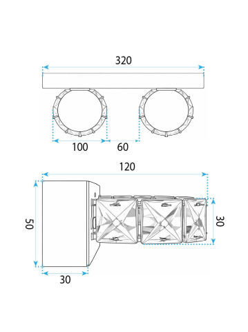 Lampa de perete LED APP1937-2W auriu [9]