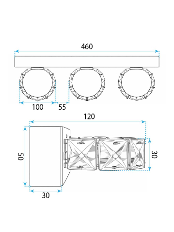 Lampa de perete LED APP1938-3W crom [9]