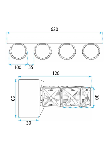 Lampa de perete LED APP1941-4W auriu [11]