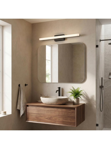 Aplica de perete LED 60cm Toolight APP1855-1W negru mat 600x75x50mm [5]