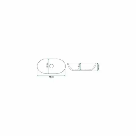 Lavoar alb/auriu pe blat Rea Linda Gold White 48,3 cm [5]