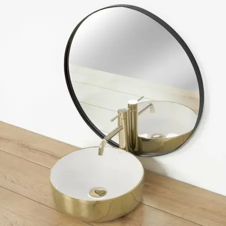 Lavoar alb/auriu pe blat Rea Sami 36 cm [1]