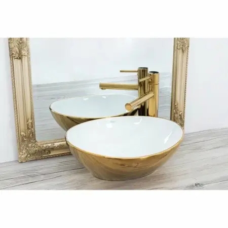 Lavoar alb/auriu pe blat Rea Sofia 41 cm [2]