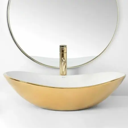 Lavoar alb/auriu pe blat Royal 63 cm [1]