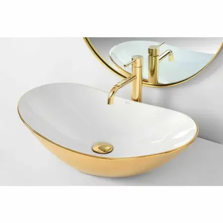Lavoar alb/auriu pe blat Royal 63 cm [3]
