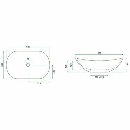 Lavoar alb/auriu pe blat Royal 63 cm [4]