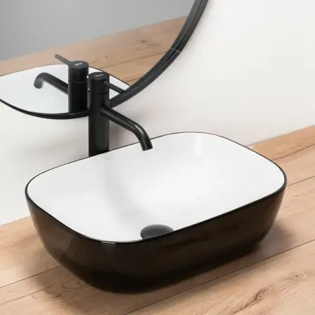 Lavoar alb/negru Rea Belinda Black Edge 47 cm [3]
