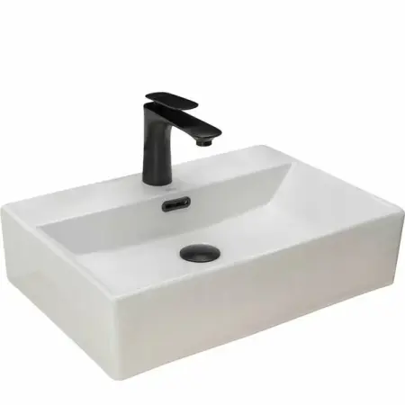 Obiecte Sanitare - Lavoar alb pe blat Rea Bonita 51 cm