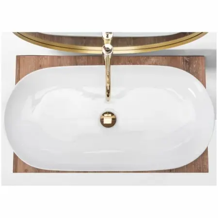 Lavoar alb pe blat Rea Cleo Biala 81 cm [2]
