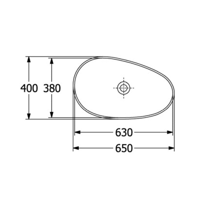 Lavoar asimetric pe blat, Villeroy & Boch, Antao 65, oval, alb [1]