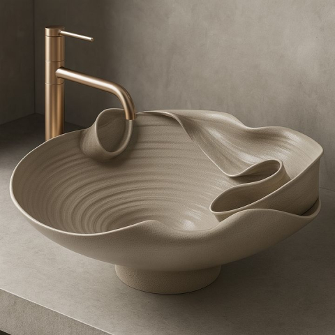 Lavoar ceramic pentru blat REA HM-12 Handmade ART [2]