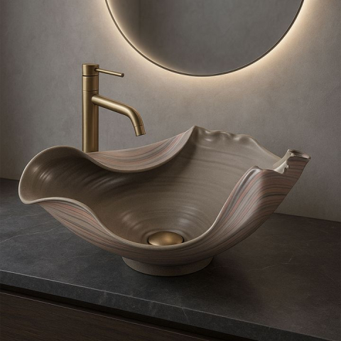 Lavoar ceramic pentru blat REA HM-17 Handmade ART [6]