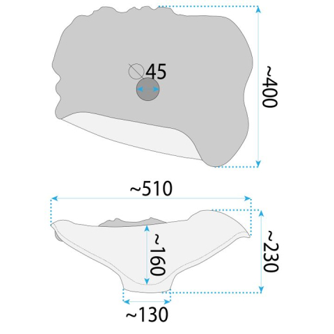 Lavoar ceramic pentru blat REA HM-17 Handmade ART [7]