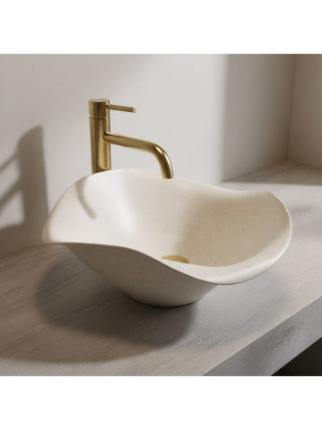 Obiecte Sanitare - Lavoar ceramic pentru blat REA HM-35B Handmade ART