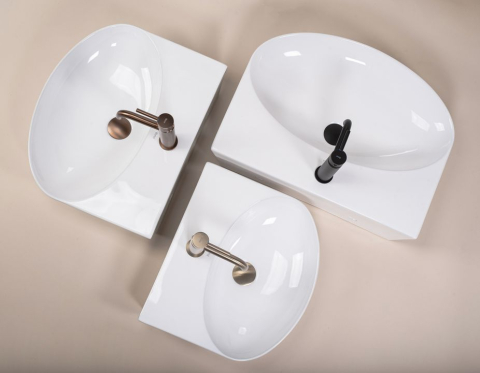 Lavoar ceramic pentru blat REA Kim 46 [4]