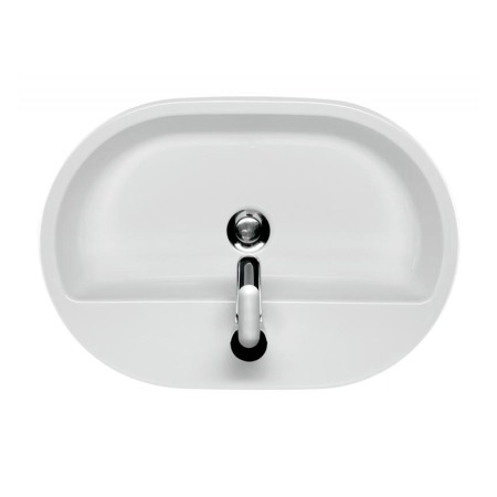 Lavoar Cersanit, Caspia, oval pe blat, 60 cm, alb [4]