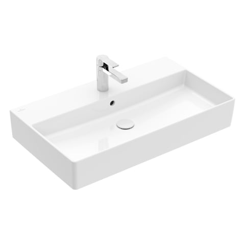 Obiecte Sanitare - Lavoar dreptunghiular Villeroy & Boch, Memento 80 cm, cu preaplin și orificiu pentru baterie