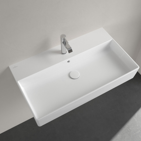 Lavoar dreptunghiular Villeroy & Boch, Memento 80 cm, cu preaplin și orificiu pentru baterie [1]