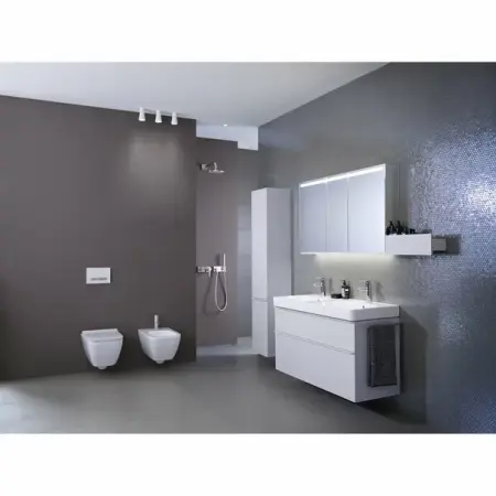 Lavoare Colt Duble Speciale - Lavoar dublu pe mobilier Geberit Smyle Square 120 cm cu orificiu baterie