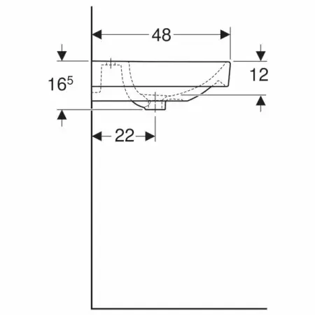 Lavoar dublu pe mobilier Geberit Smyle Square 120 cm cu orificiu baterie [5]