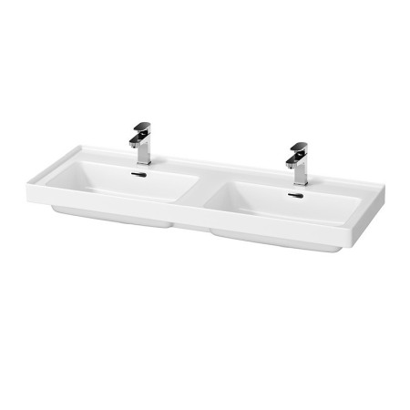 Lavoare Colt Duble Speciale - Lavoar dublu pentru mobilier, Cersanit, Crea, 120 cm, alb