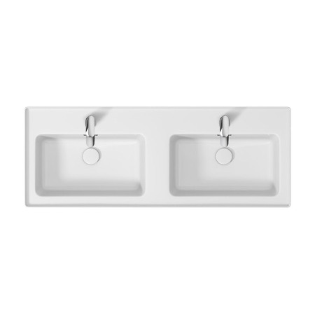 Lavoar dublu pentru mobilier, Cersanit, Crea, 120 cm, alb [2]