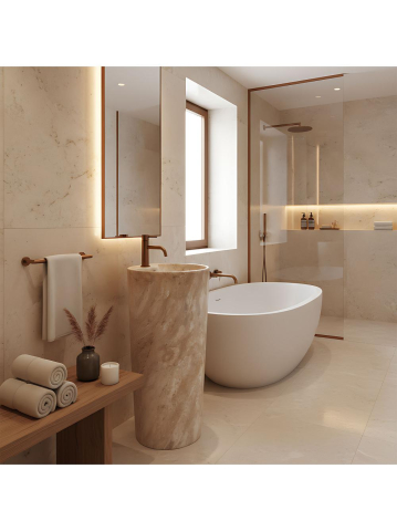 Lavoar freestanding de sine stătător Ceramic Rea Blanka Savana Matt [8]