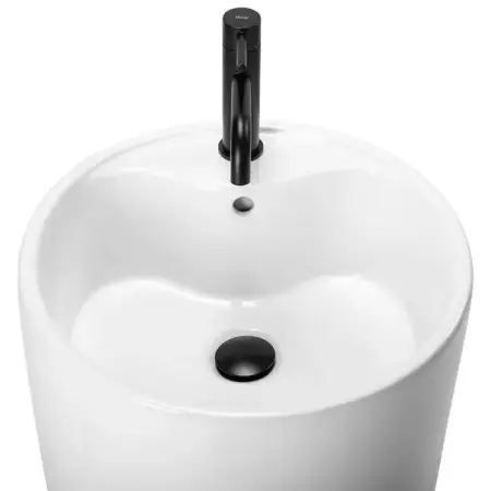 Lavoar freestanding Rea Anya rotund finisaj alb lucios 45 cm [5]