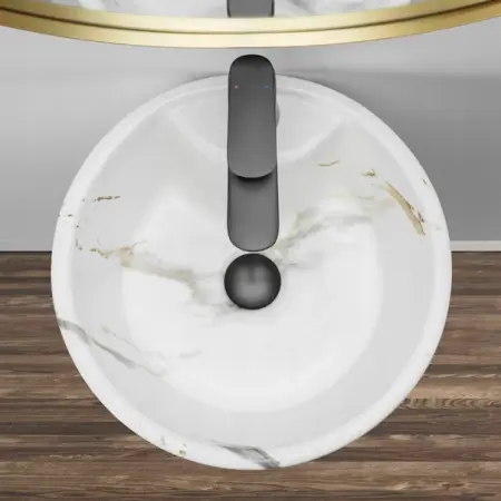 Lavoar freestanding Rea Blanka stil marmura mat [4]