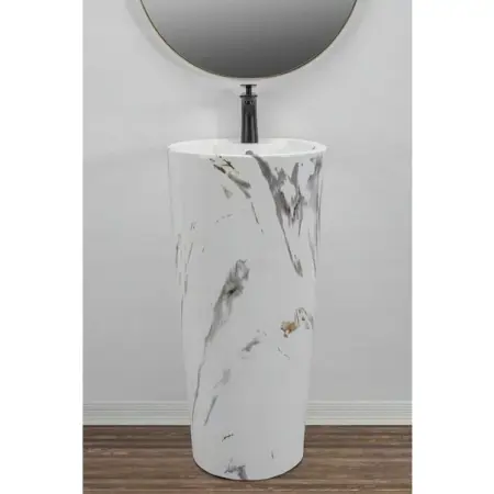 Lavoar freestanding Rea Blanka stil marmura mat [3]