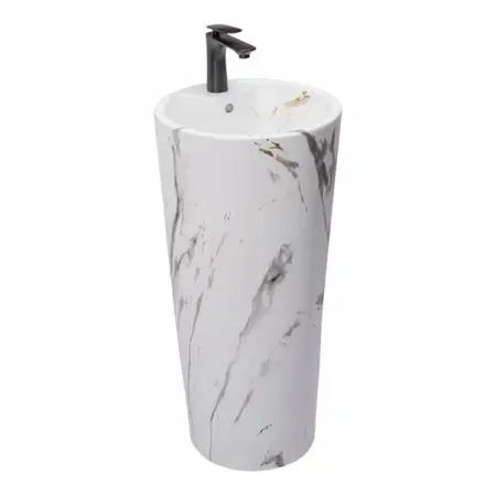 Lavoare stative - Lavoar freestanding Rea Blanka stil marmura mat