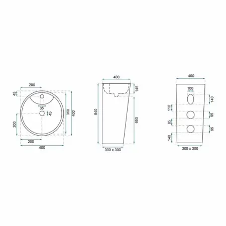 Lavoar freestanding Rea Blanka stil marmura mat [1]