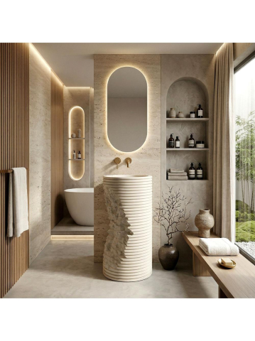 Obiecte Sanitare - Lavoar freestanding REA Travena Round