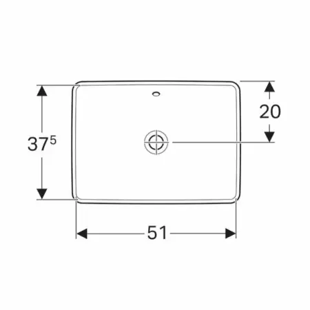 Lavoar incastrat Geberit Variform dreptunghiular cu preaplin 55x40 cm [2]