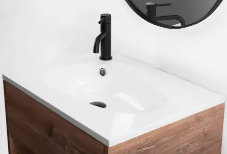 Lavoar incastrat Selena Alb 61cm, Rea [4]