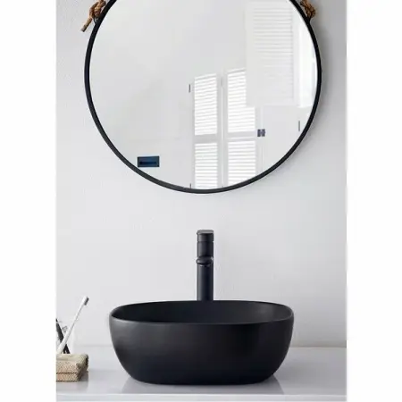 Lavoar negru mat pe blat Rea Belinda 47 cm [4]