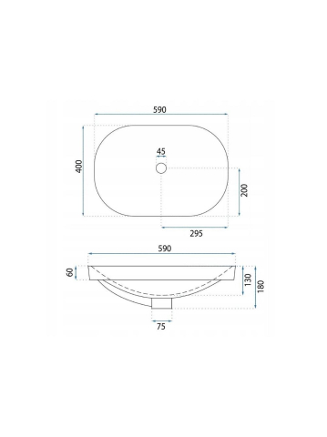 Lavoar pe blat BASARO TERRA alb [3]