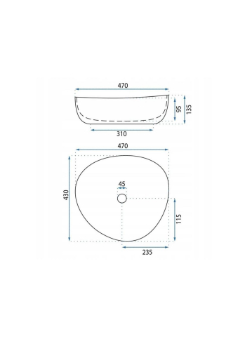 Lavoar pe blat Basaro Wiktoria alb [3]