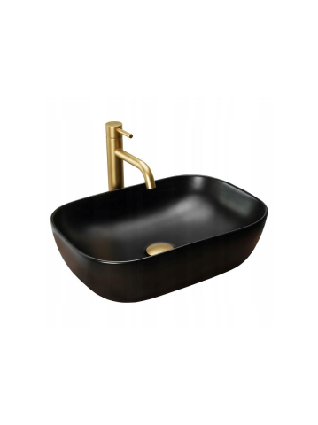 Lavoare - Lavoar pe blat Ceramic Basaro Hestia negru mat