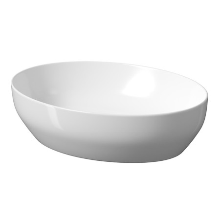 Lavoare pe blat - Lavoar pe blat, Cersanit, Larga, oval, 50 cm, alb